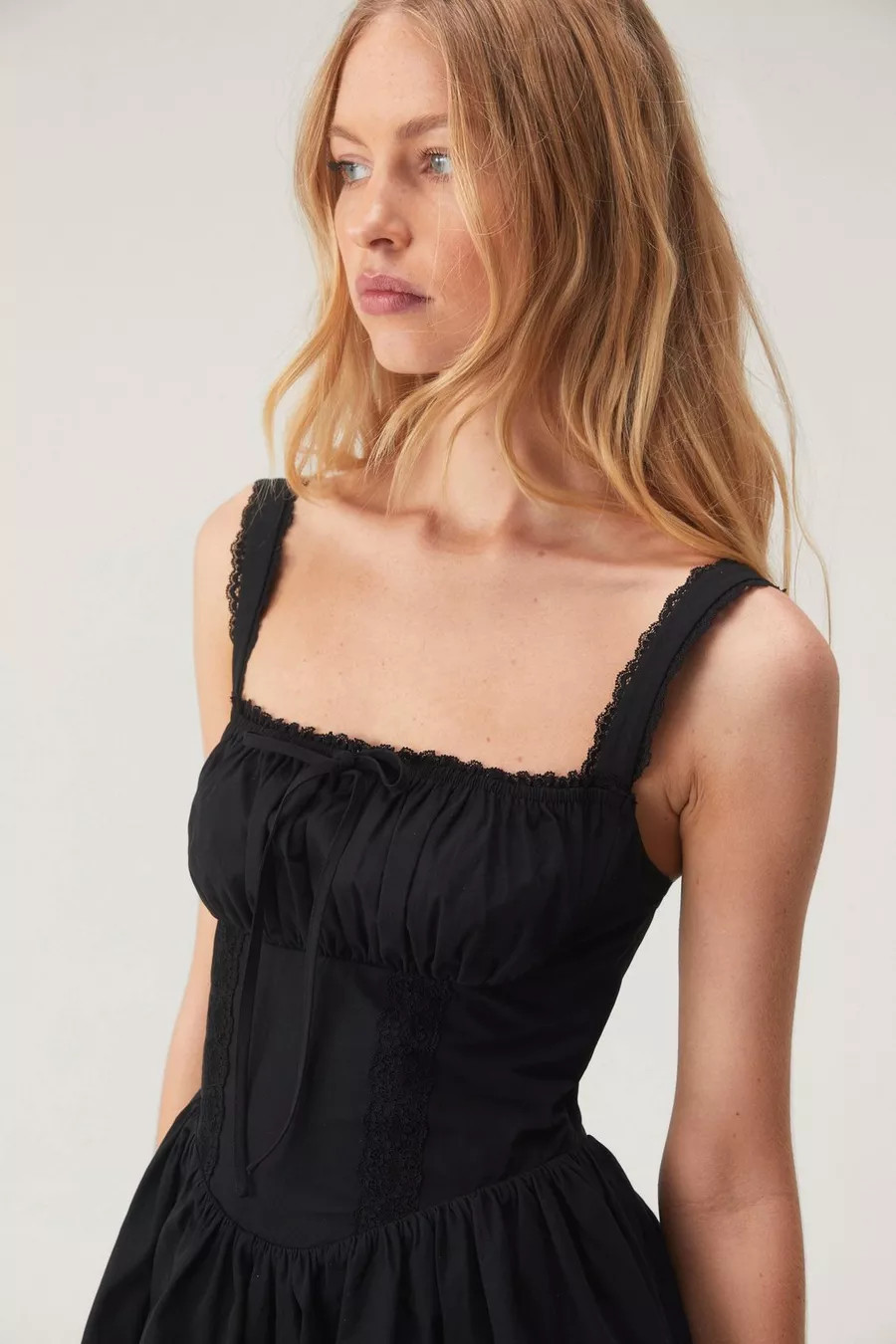 Corset Lace Trim Skater Mini Dress | Nasty Gal US
