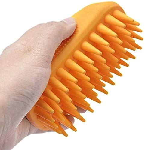 ZOOPOLR Pet Silicone Shampoo Brush for Long & Short Hair Medium Large Pets Dogs Cats, Anti-Skid Rubb | Amazon (US)