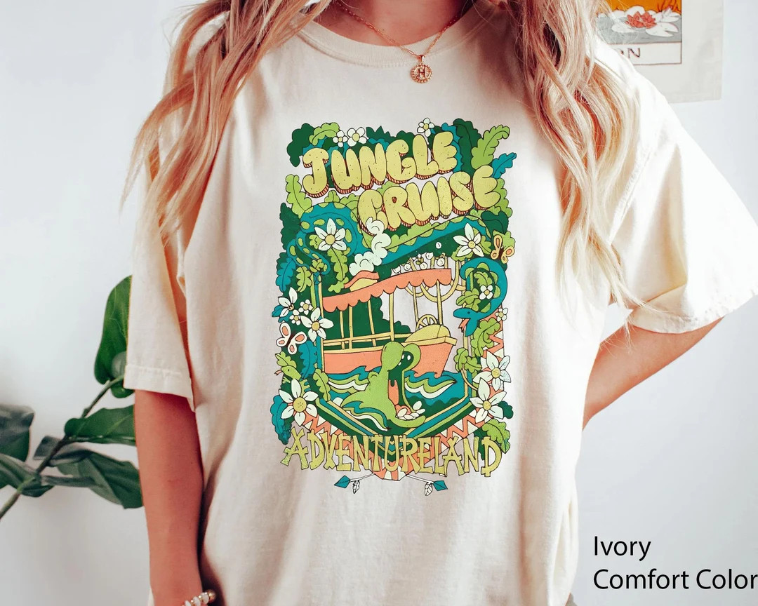 Jungle Cruise Animals Adventureland Comfort Colors Shirt, Theme Parks Tee, 2024 Family Trip, Worl... | Etsy (US)