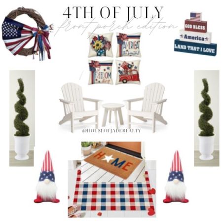 Festive Porch 4th of July theme 
#4thofjuly #decor


#LTKstyletip #LTKSeasonal #LTKhome