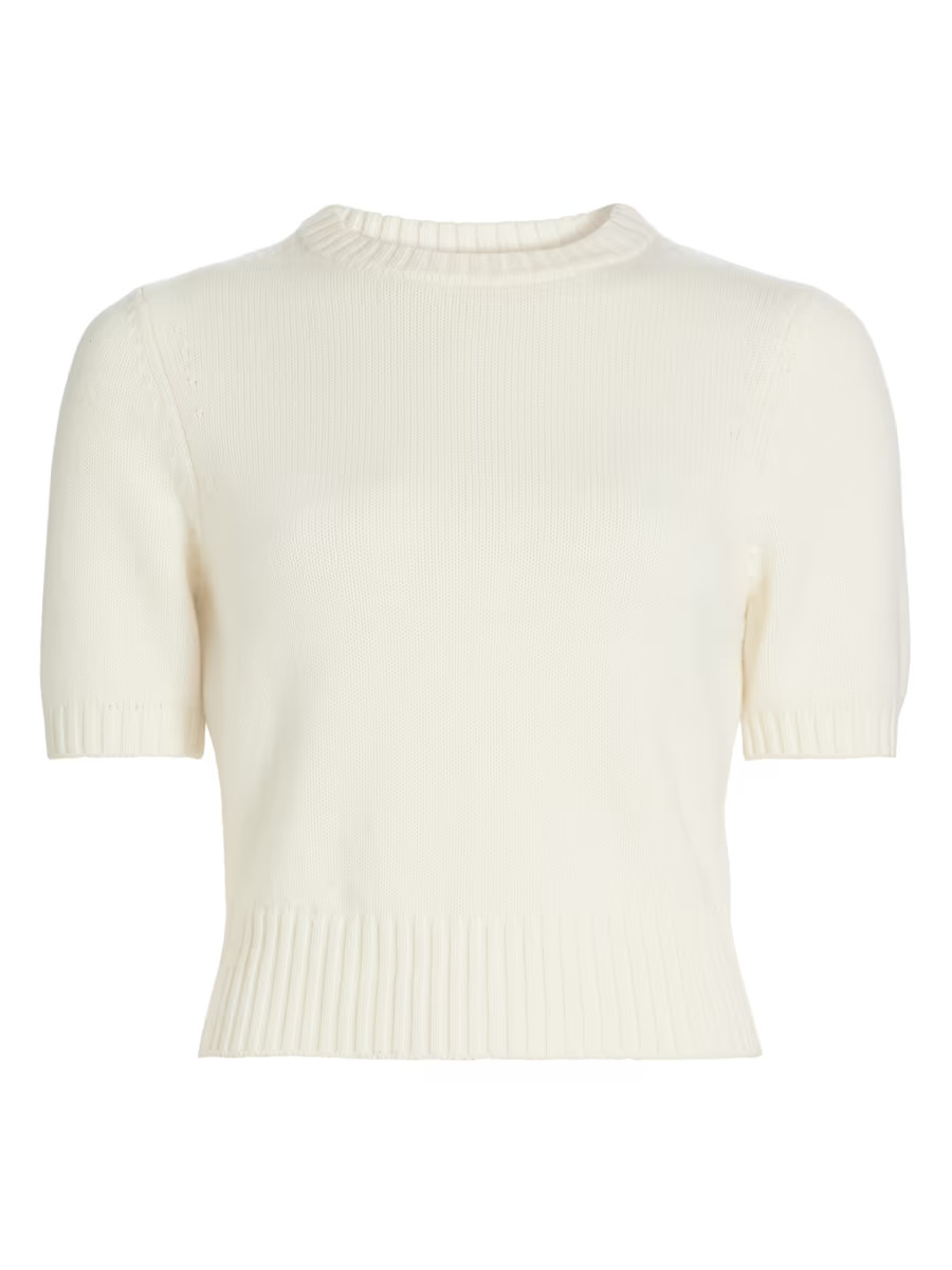 Elsie Wool-Cashmere Short-Sleeve Sweater | Saks Fifth Avenue