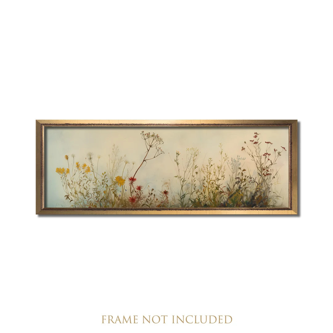 Vintage Wild Flowers Print, French Country Decor, Muted Floral Print, Antique Oil Painting, Lands... | Etsy (US)