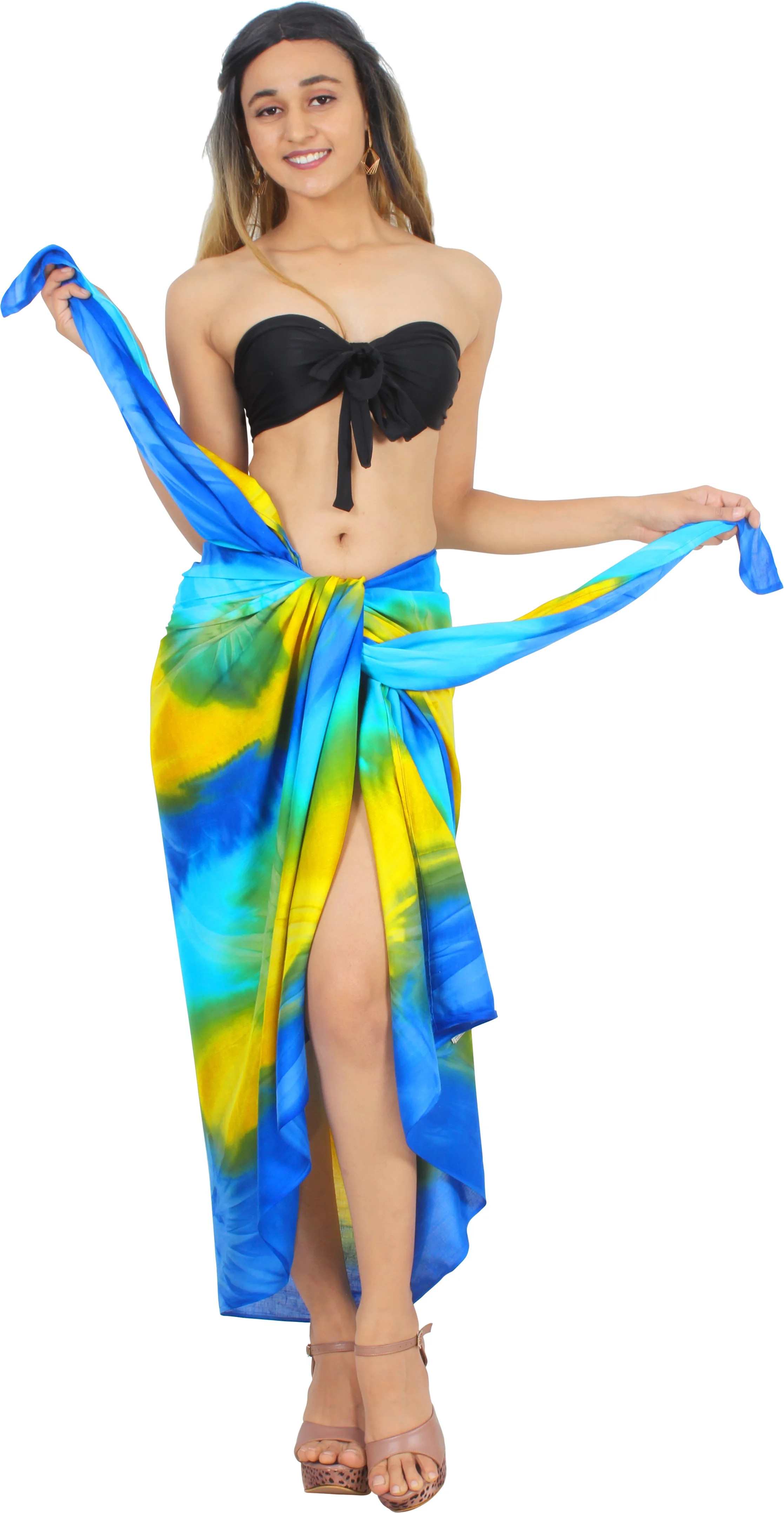 HAPPY BAY Summer Swimsuit Swimwear Wrap Cover up Bikini Beach Sarong Wraps for Women One Size Lap... | Walmart (US)