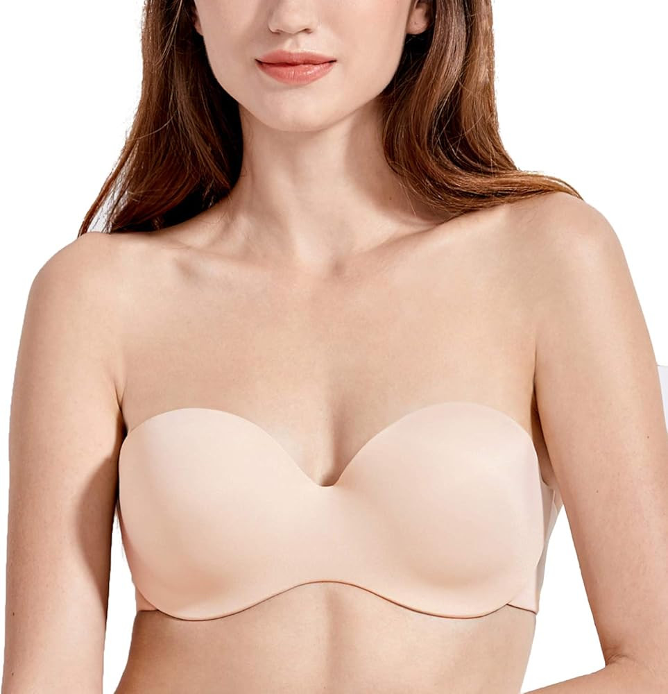 DELIMIRA Women's Lightly Lined Underwire Molded Silicon Convertible Strapless Bra | Amazon (US)