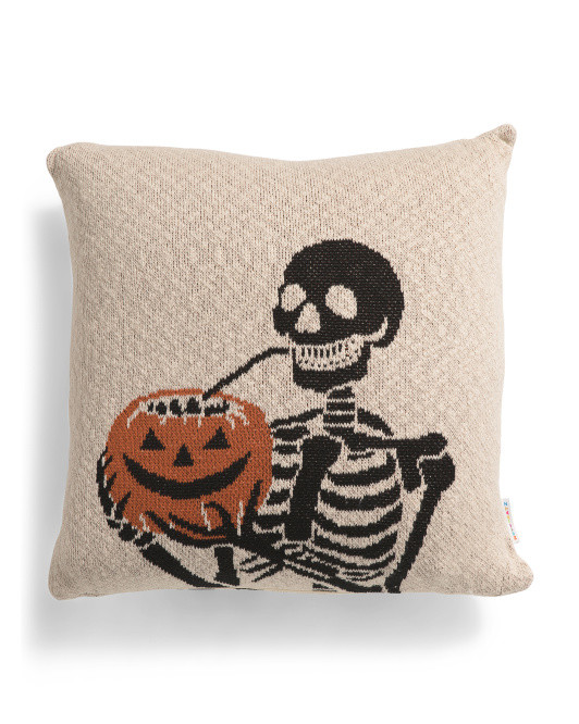 20x20 Skeleton Pillow | TJ Maxx