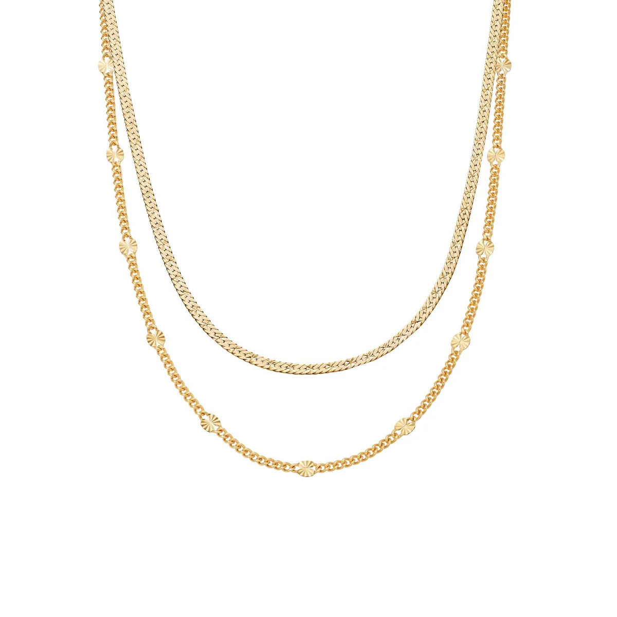 'You Give Me Light' Layering Necklace Set 18ct Gold Plate | Daisy London Jewellery