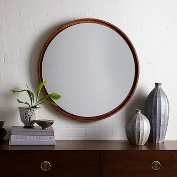 Floating Wood Mirror, Acorn | West Elm (US)