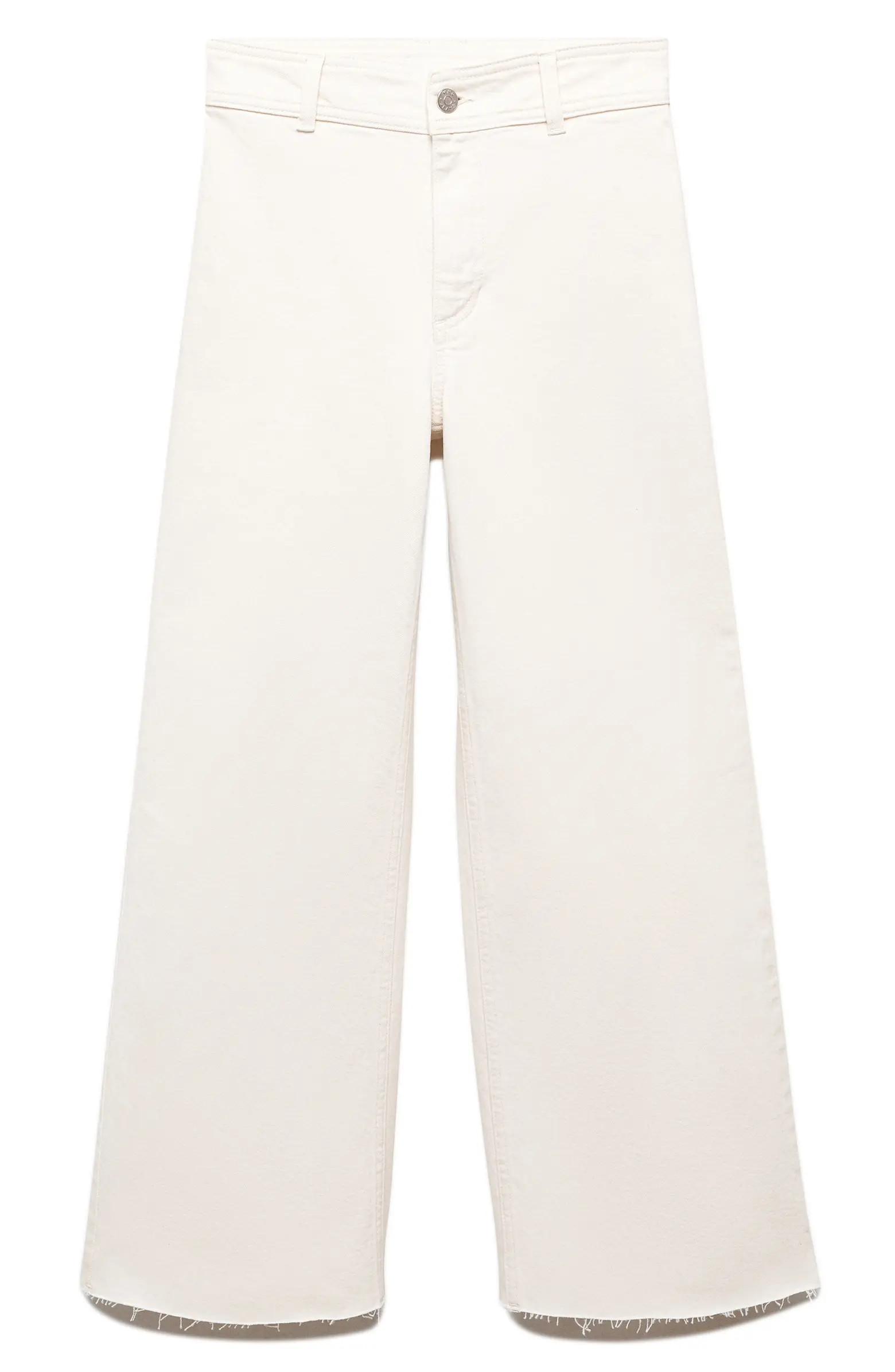 High Waist Raw Hem Culotte Jeans | Nordstrom