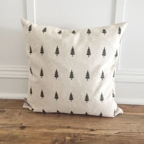 Tree Stamp Pillow Cover design 1 - Etsy | Etsy (US)