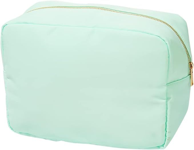 YogoRun UPDATED Super Extral Large Makeup Pouch Bag Travel Cosmetic Pouch Bag for Women/Men (Mint... | Amazon (US)