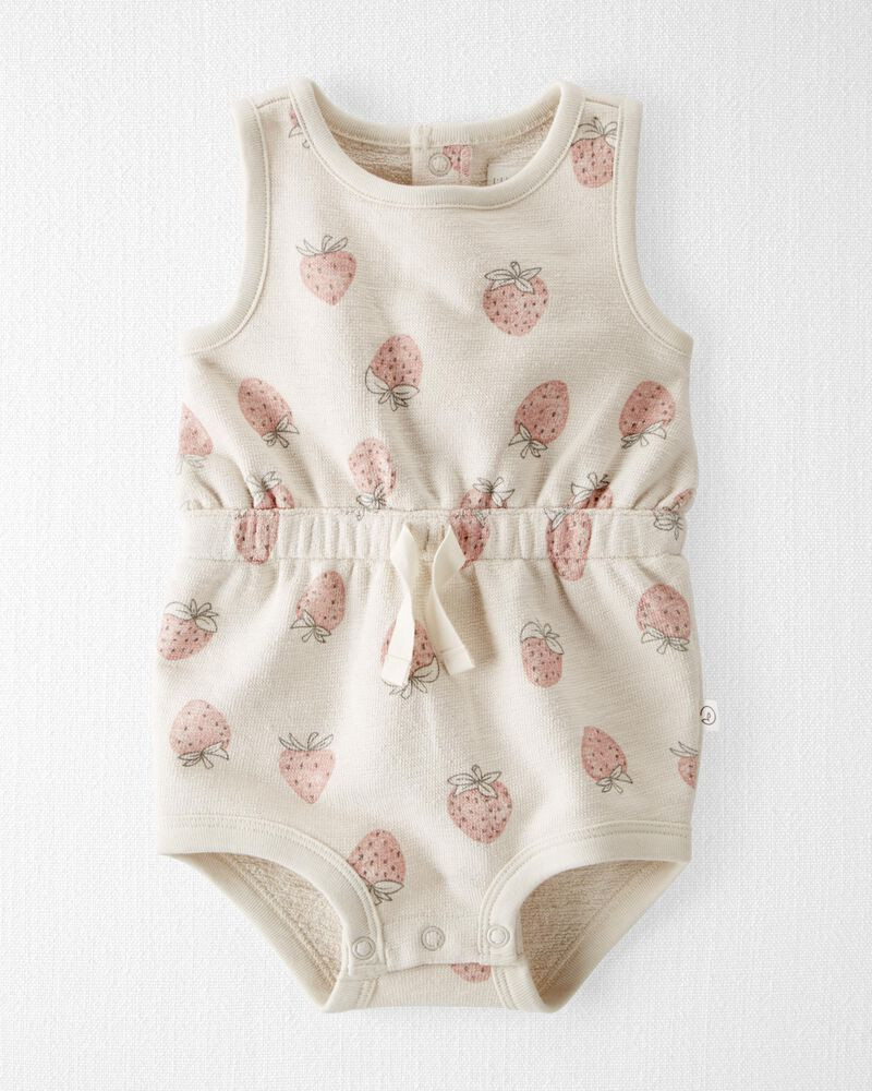 Baby Strawberry Print Organic Cotton Bubble Bodysuit | Carter's