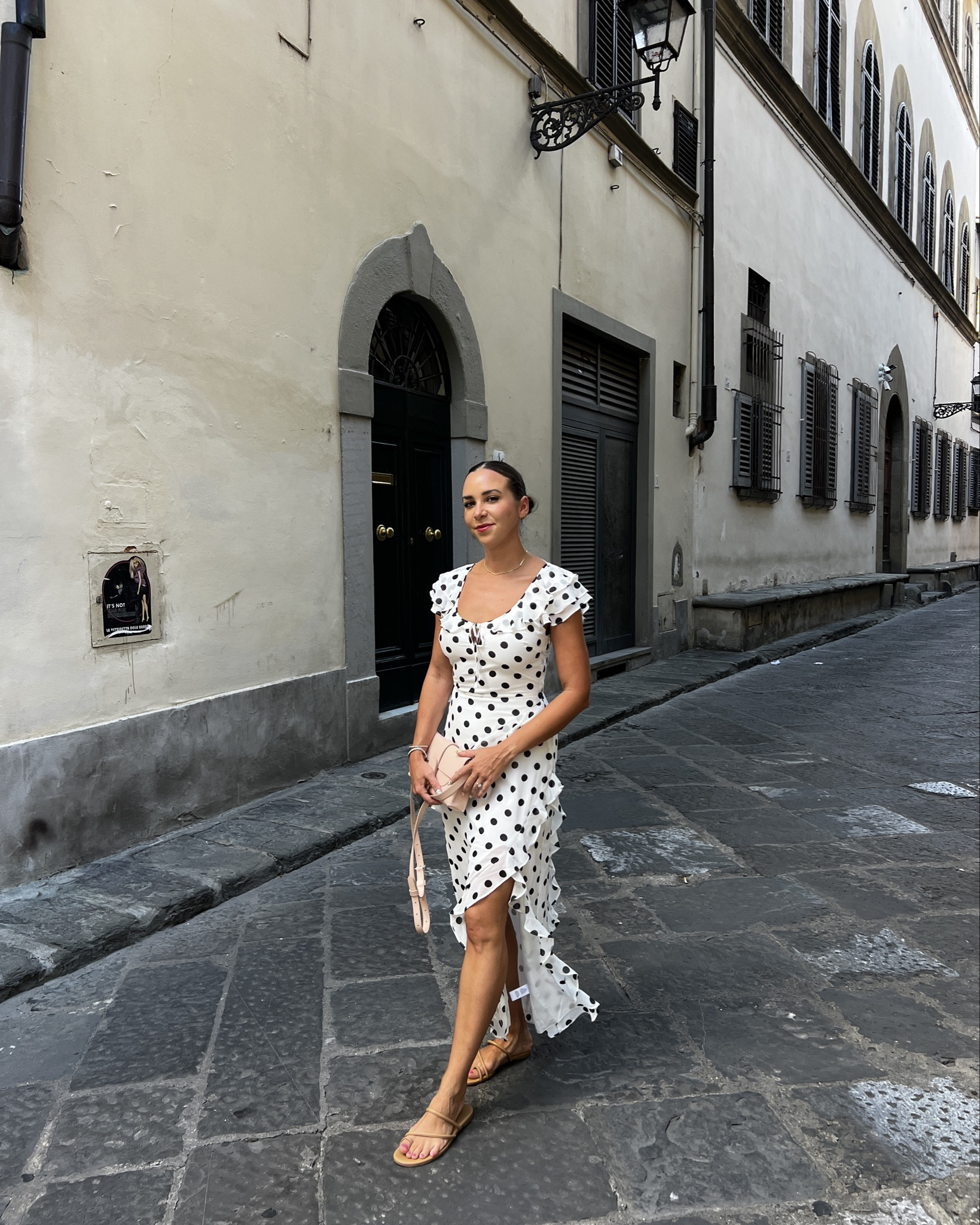 Polka day dress for a Michelin star dinner in Florence.

Polka dot. Wayf dress. Leather sandals. Sandals. Senreve bag. 

#LTKFindsUnder50 #LTKSaleAlert #LTKTravel