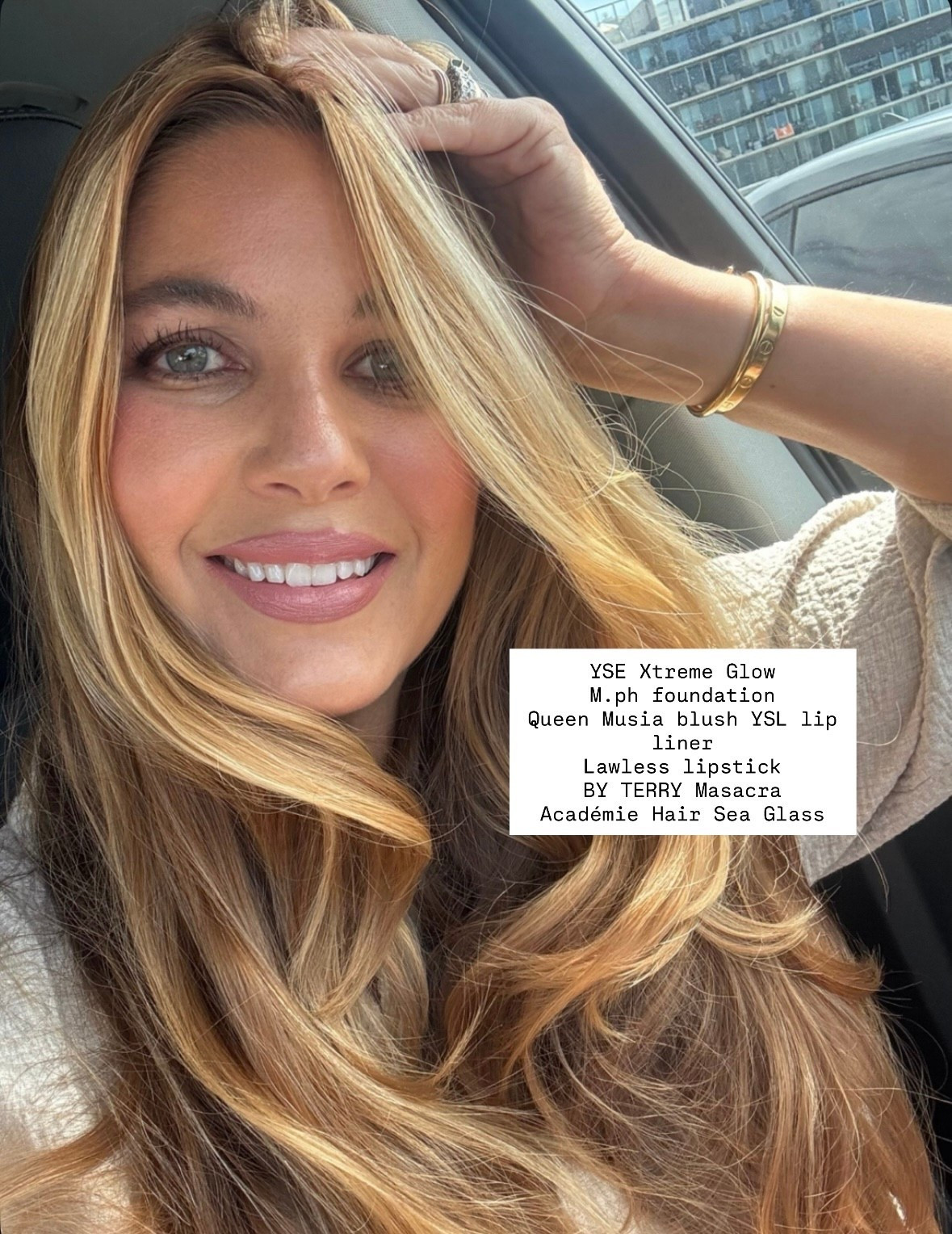 Linking what I can below! 
YSL liner in 01
Lawless Platinum lipstick 
MPH foundation 170
Sweed bronzer 
Académie Hair Sea Glass 
By Terry masacara 
Shirt: medium 

#LTKBeauty #LTKdayinmylife