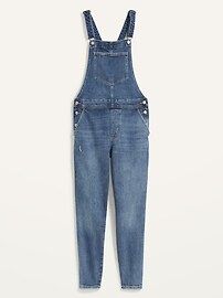 O.G. Straight Medium-Wash Jean Overalls for Women | Old Navy (US)