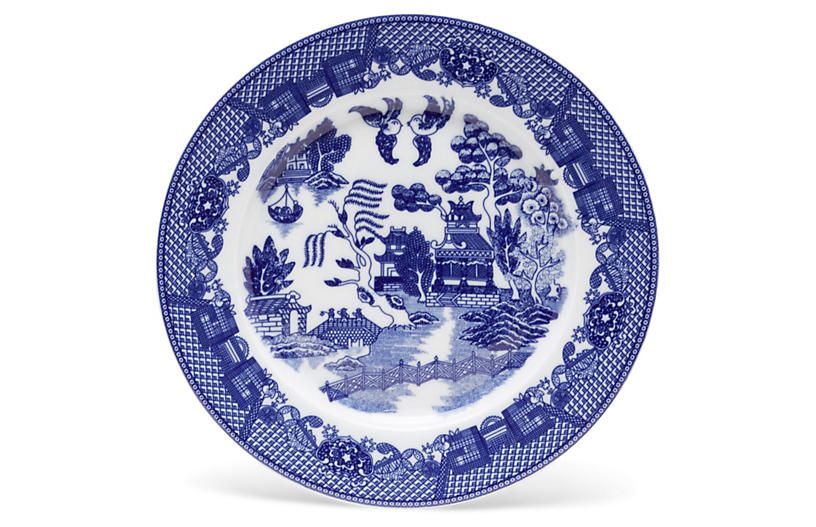 11" Willow Plate - Blue/White | One Kings Lane