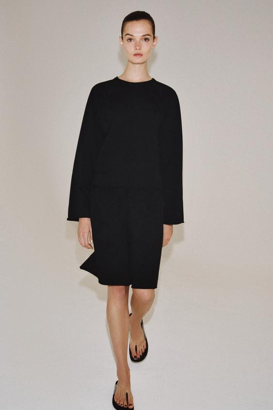 Zara - Raglan Sleeve T-Shirt - Black - S - Woman | Zara UK