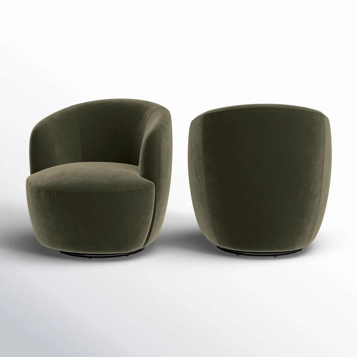 Anneros Upholstered Small Swivel Barrel Chair (Set of 2) | Wayfair North America
