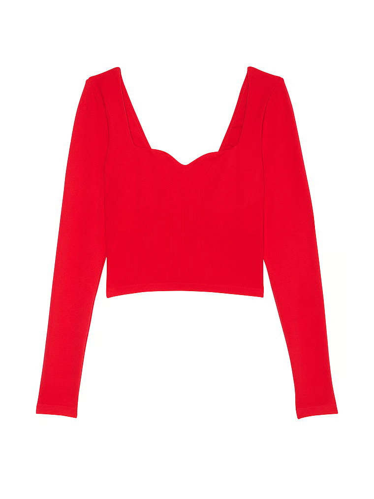 Soft Seamless Notched Long-Sleeve Top | Victoria's Secret (US / CA )