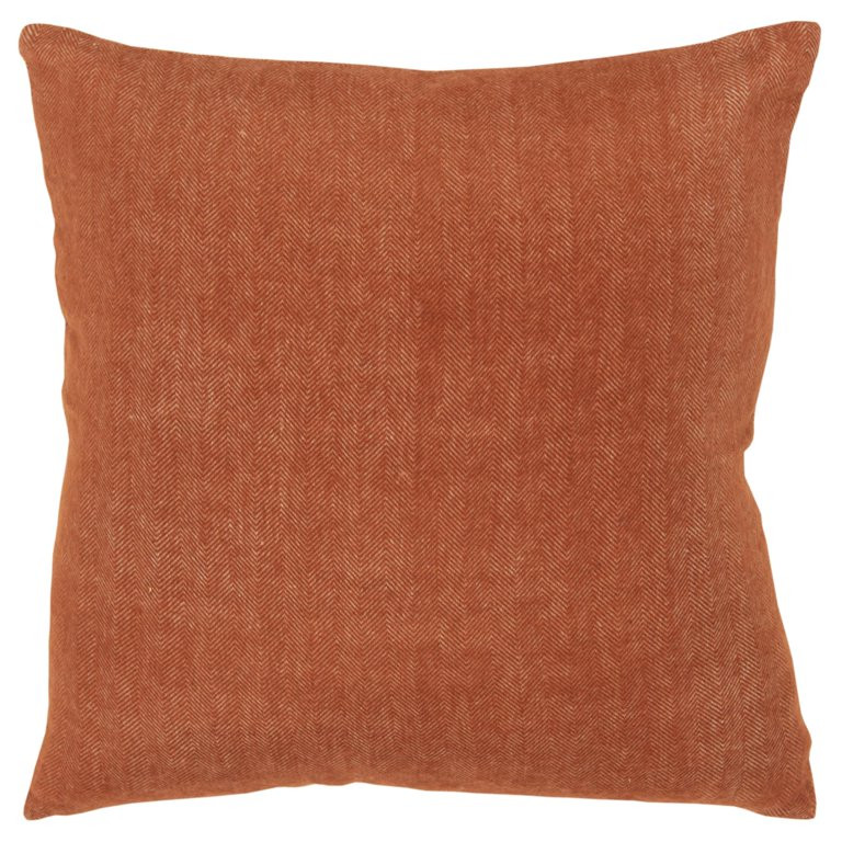 Rizzy Home Decorative Poly Filled Throw Pillow Solid 20"X20" Rust - Walmart.com | Walmart (US)