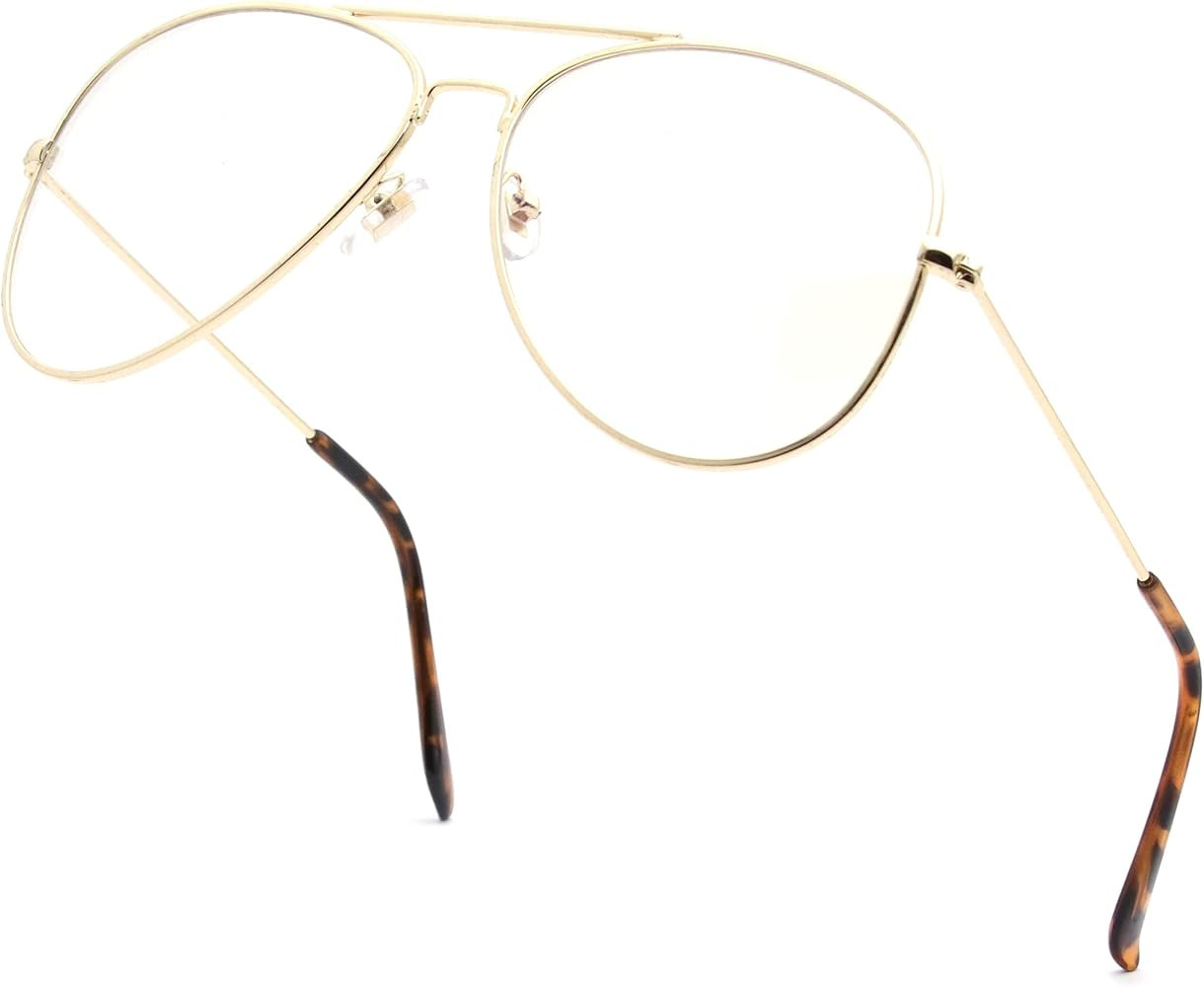 Anti Blue Ray Glasses UV400 Classic Aviator Eyewear Frame Blue Light Blocking Computer Game Worki... | Amazon (US)