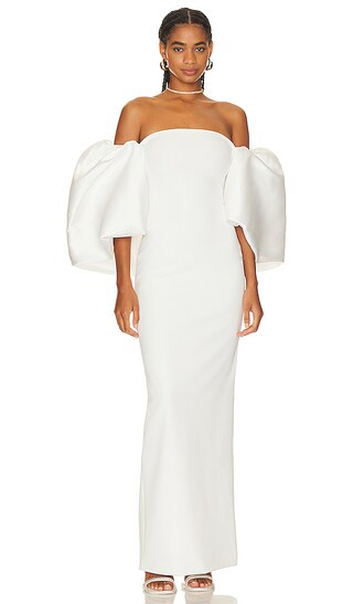 Pia Maxi Dress in Cream | Revolve Clothing (Global)