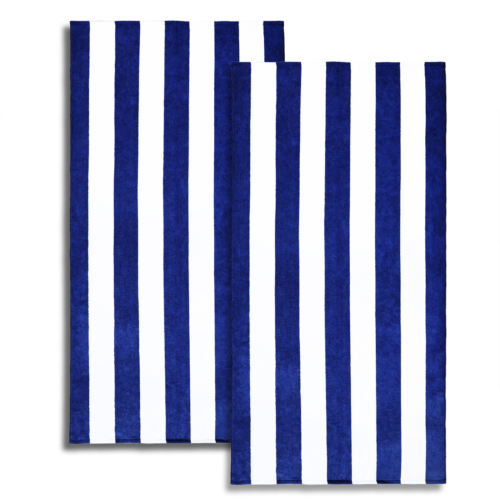 Exclusivo Mezcla 2 Pack Microfiber Cabana Striped Large Beach Towel for Adults (Navy, 30" x 60")-... | Walmart (US)