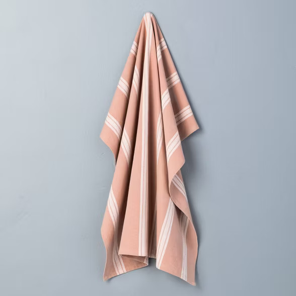 Stripe Flour Sack Kitchen Towel Rose Gold - Hearth & Hand™ with Magnolia | Target
