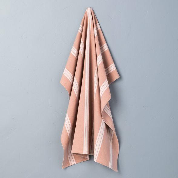 Stripe Flour Sack Kitchen Towel Rose Gold - Hearth & Hand™ with Magnolia | Target