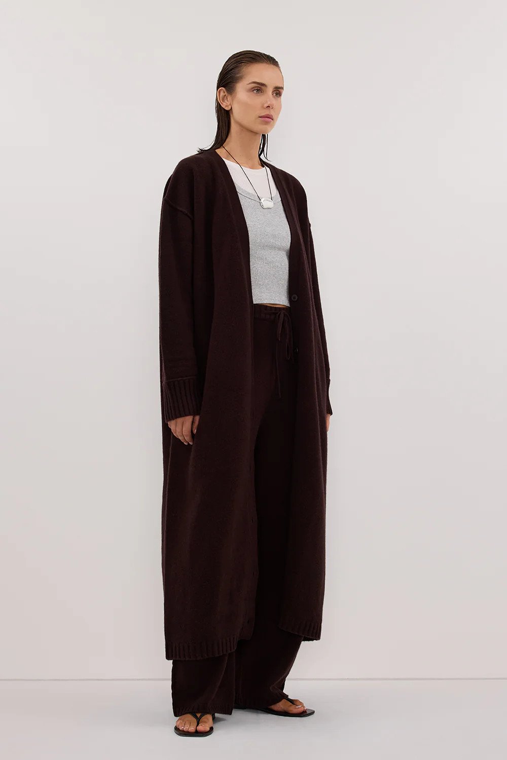 PAIGE CHOC WOOL KNIT PANT | DISSH