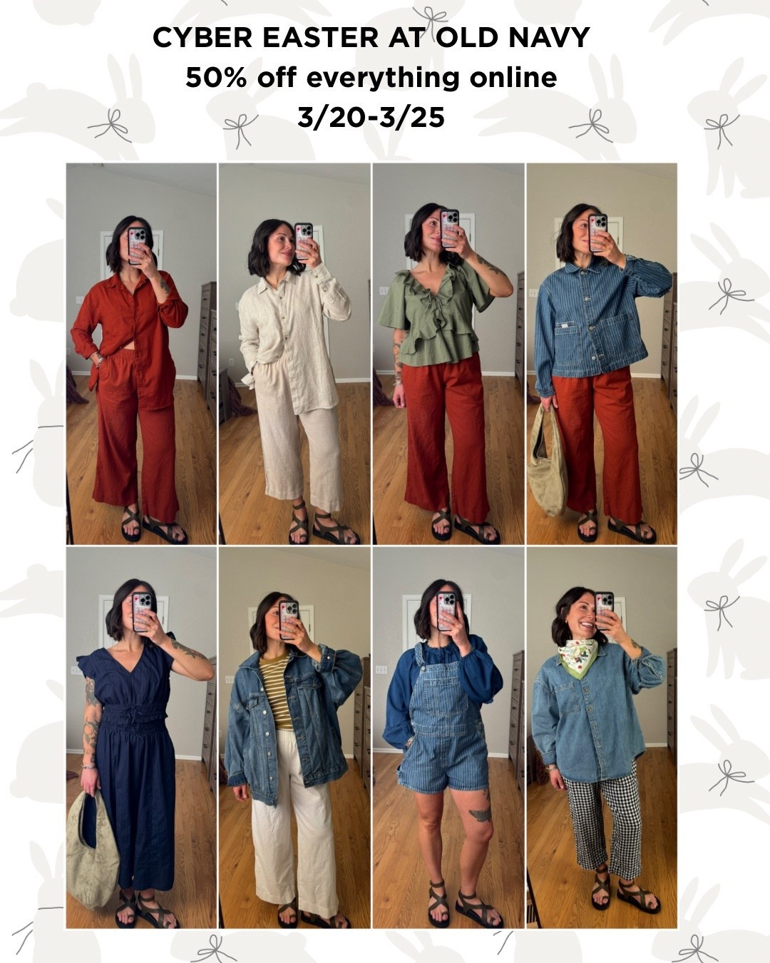 Old Navy's 50% off online Cyber Easter sale is live! Half off everything from 3/20-3/25
@oldnavy #oldnavypartner

#LTKootd #LTKSeasonal #LTKSaleAlert