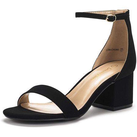 Dream Pairs Women s Fashion Low Chunky Heel Sandals Open Toe Ankle Strap Dress Heel Shoes Low-Chunk  | Walmart (US)