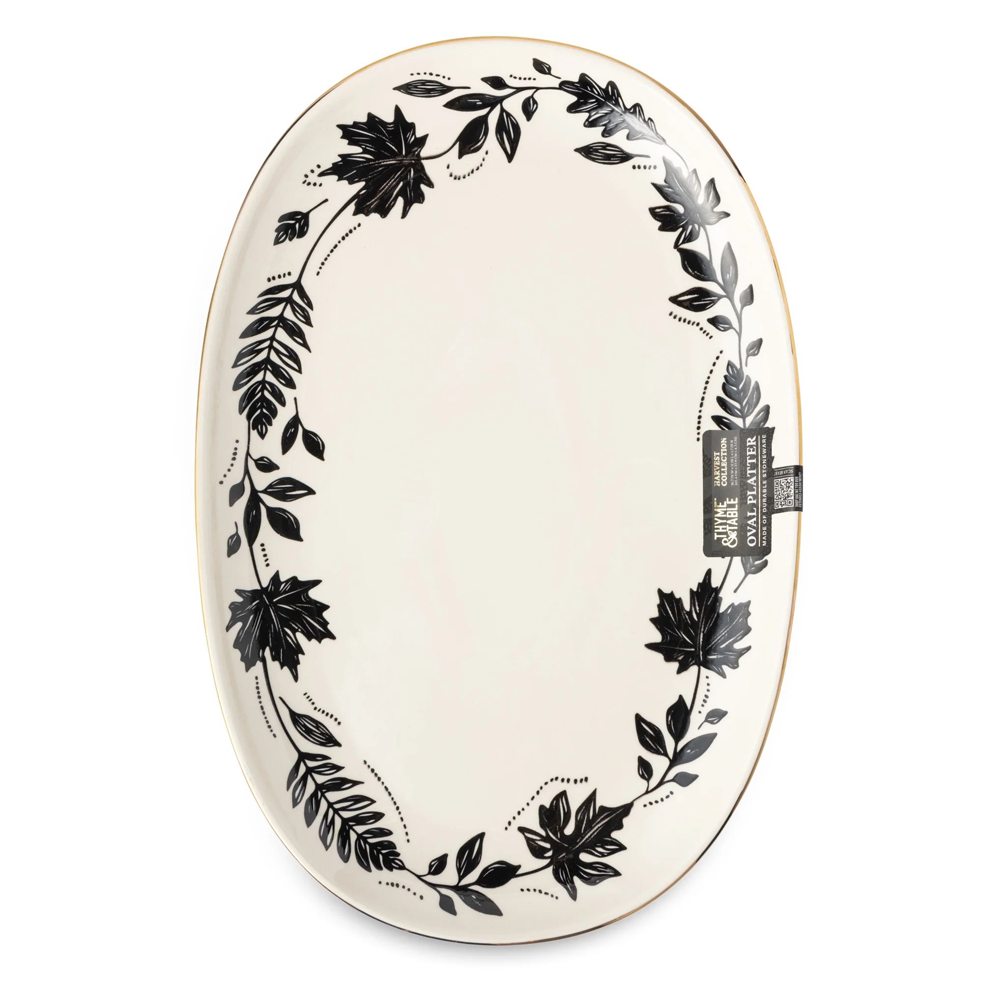 Thyme & Table Harvest 17" Oval Stoneware Serve Platter - Walmart.com | Walmart (US)