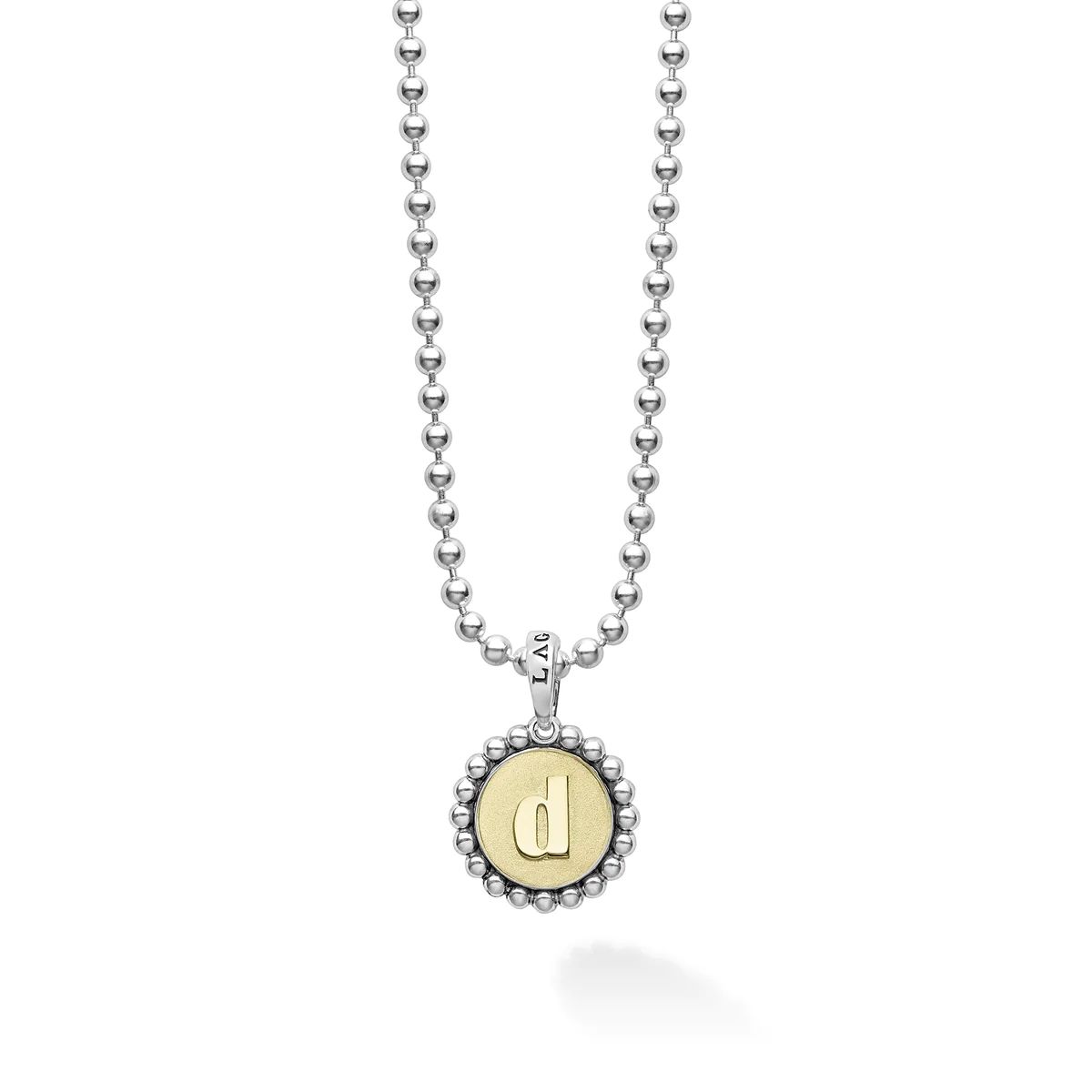 D Initial Charm Necklace | LAGOS