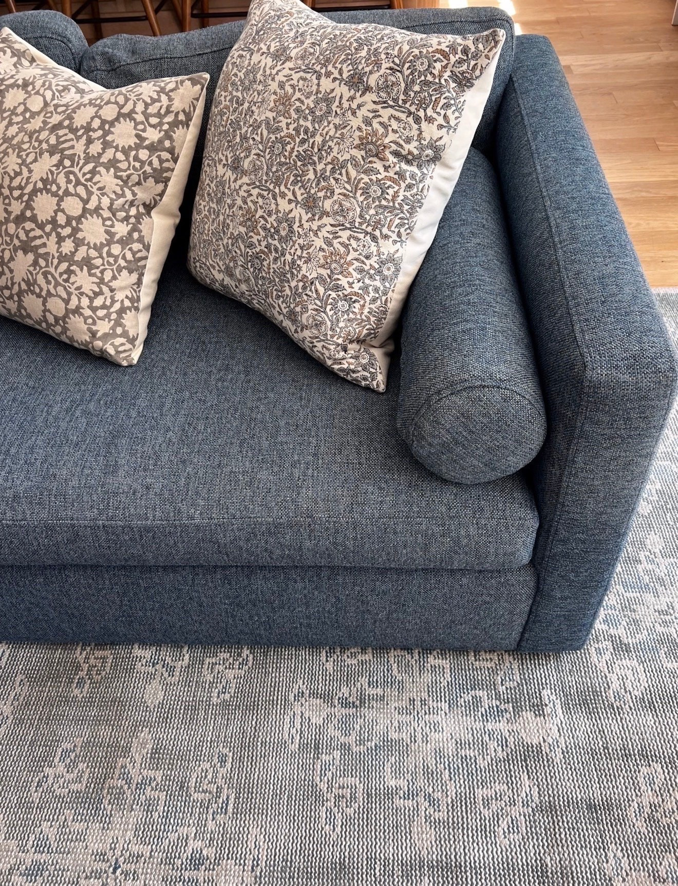 This deep blue sofa is such a good foundation for layering pattern and texture. I love the mix of floral pillows with the vintage inspired rug for a collected, lived in look.

blue sofa, living room sofa, patterned pillows, floral pillows, vintage inspired rug, living room decor, layered textiles, cozy living room, home decor finds, girlonthehudson

#LTKSeasonal #LTKHome #LTKdayinmylife