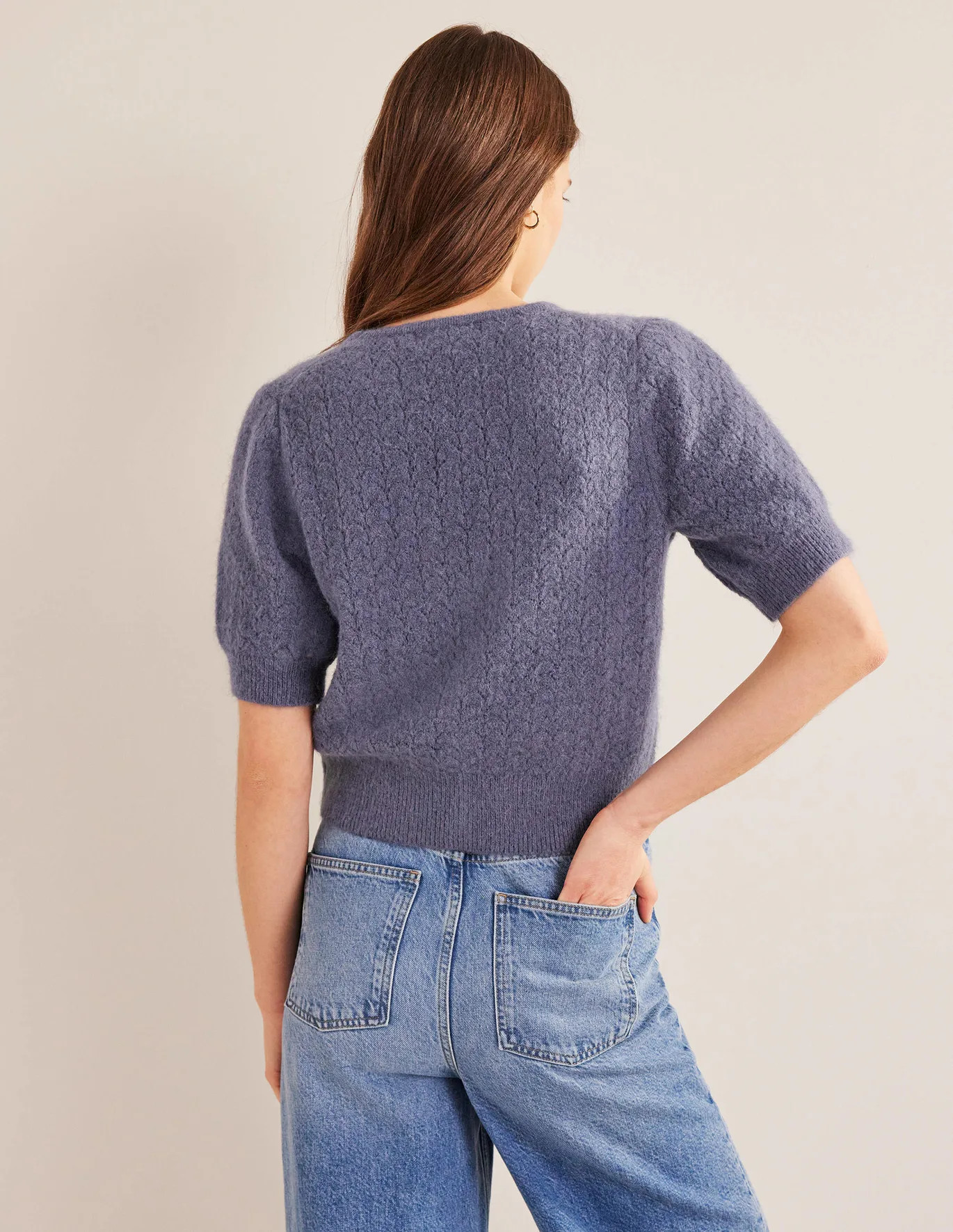 Pointelle Cardigan - Nightshadow Blue | Boden (US)
