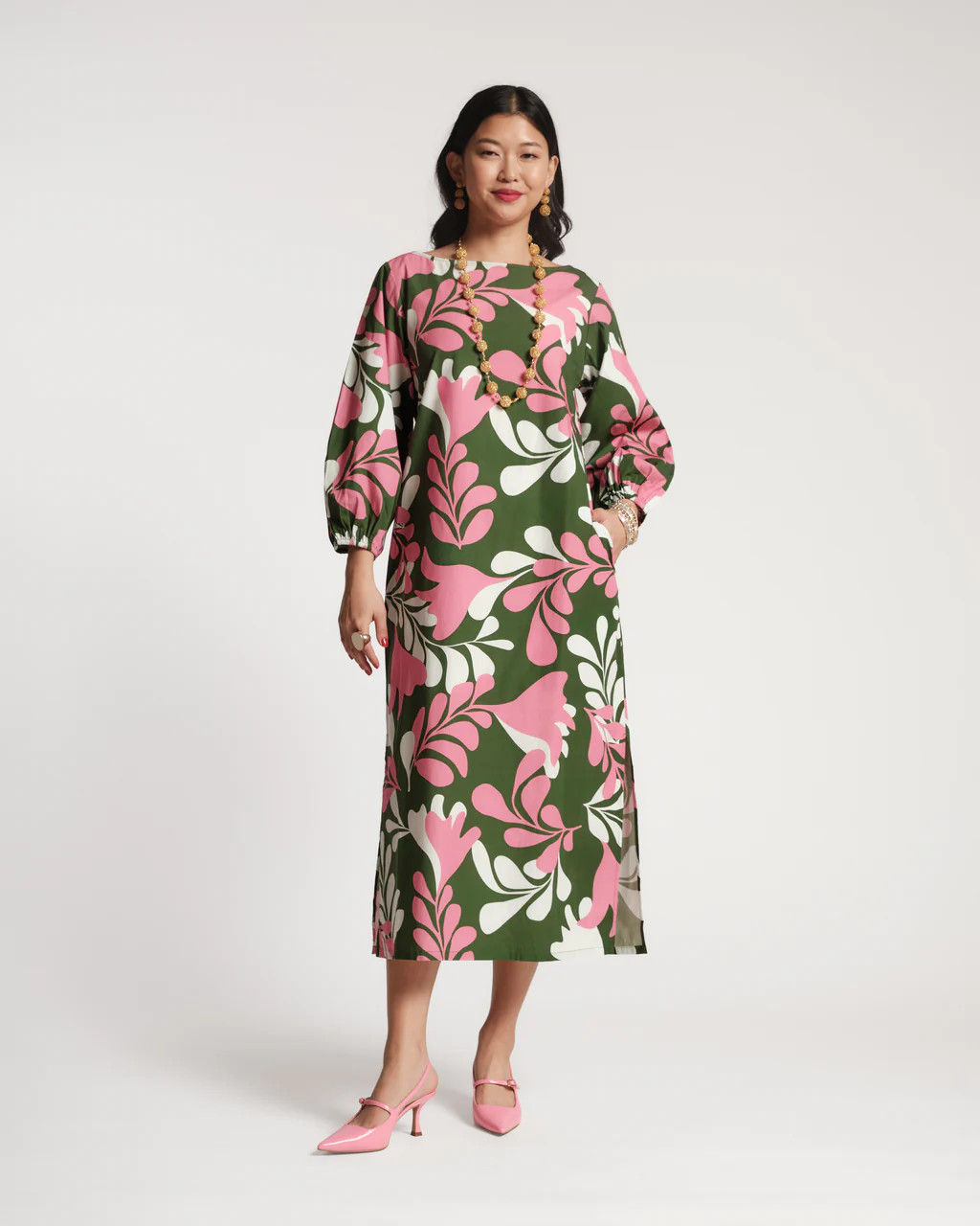 Minnow Maxi Dress - Modern Palm | Frances Valentine