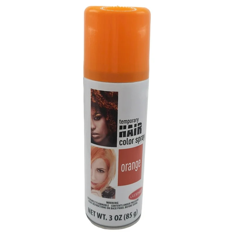 Net Wt. 3oz (85g), Temporary Hair Color Spray, Orange,Unisex Adult Halloween Makeup, Goodmark | Walmart (US)