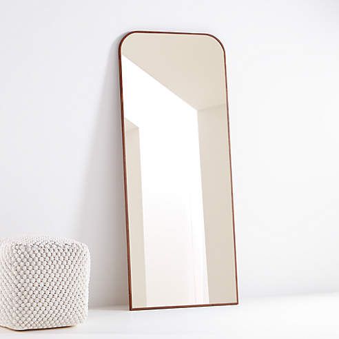 Edge Brass Arch Floor Mirror + Reviews | Crate and Barrel | Crate & Barrel