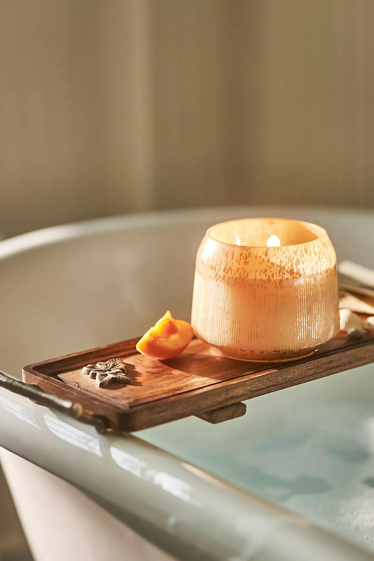 Kindred Collection Floral Night Gardenia Glass Candle | Anthropologie (US)