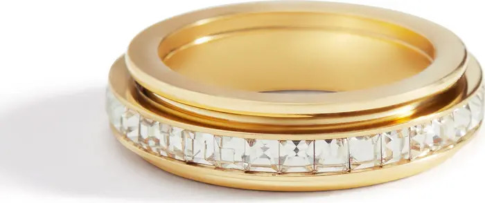 Crystal Statement Spinning Fidget Ring | Nordstrom