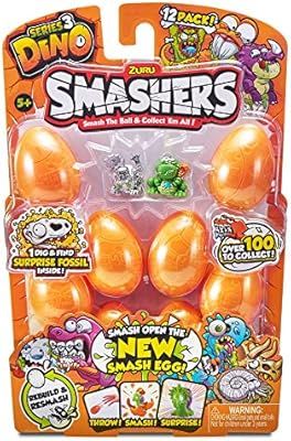 Smashers Smash Ball Collectibles Series 3 Dino (12 Pack) By Zuru | Amazon (US)