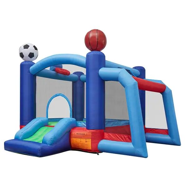 Kintness Kids Inflatable Bounce House with Slide Jumping Castle with Blower Basketball Rim Footba... | Bed Bath & Beyond