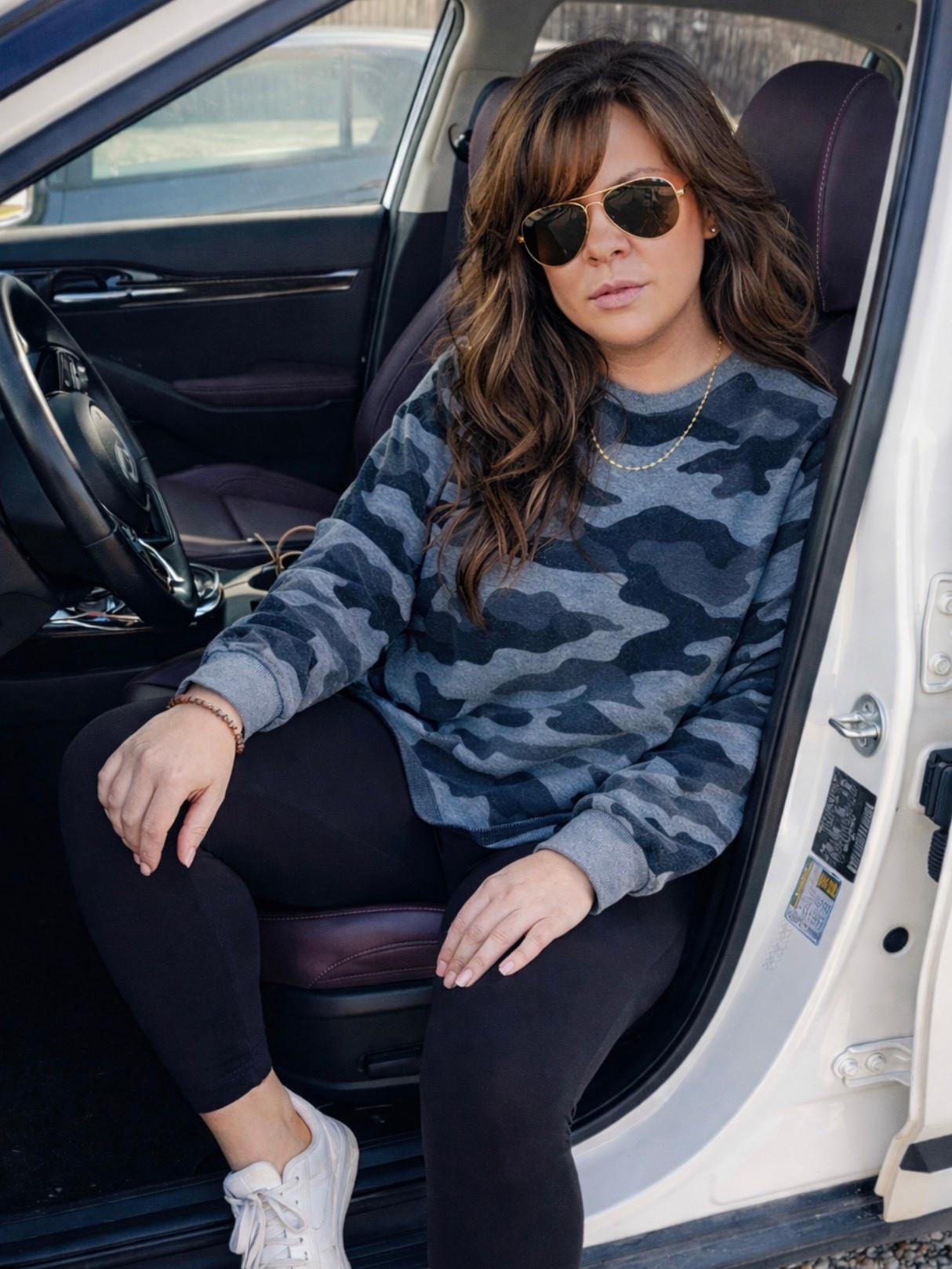 Casual clothes on a rainy day and loving my new car. I’ve also been wearing this mirror chain every day and I love it! 

#LTKootd #LTKmomlife #LTKdayinmylife