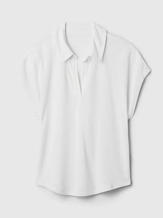 Linen-Blend Polo Shirt | Gap (CA)