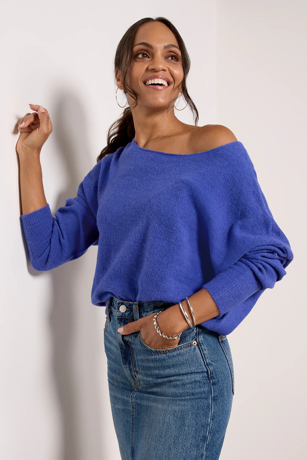 Jessie Off Shoulder Pullover | Evereve