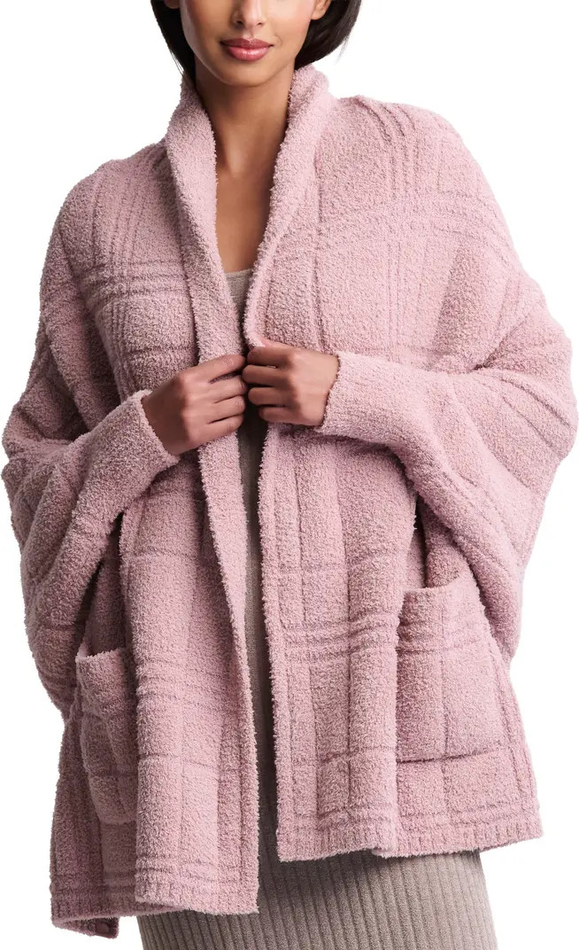 Barefoot Dreams® CozyChic® Tonal Plaid Open Front Cardigan | Nordstrom | Nordstrom