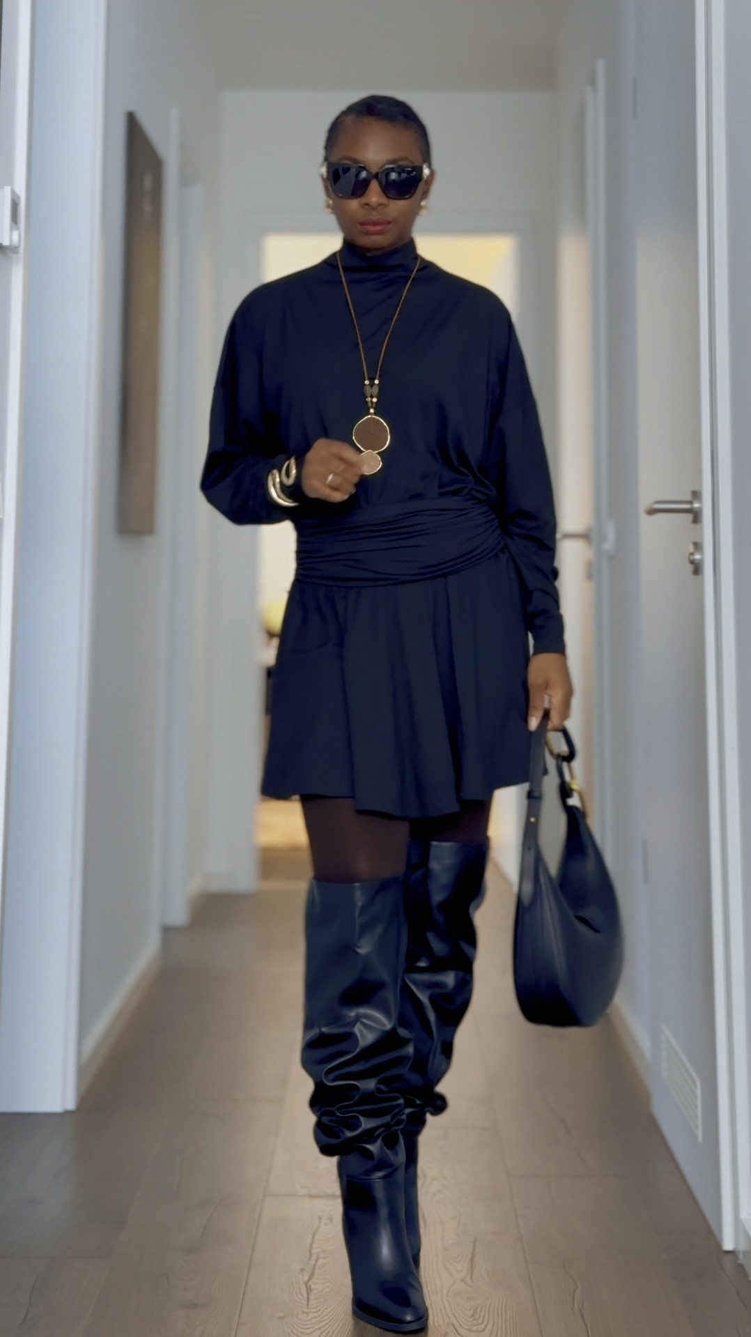 Outfit of the day - All black with gold and brown accents.
Oversized thigh high boots from H&M (now on sale)



#LTKstyletip #LTKeurope #LTKsale