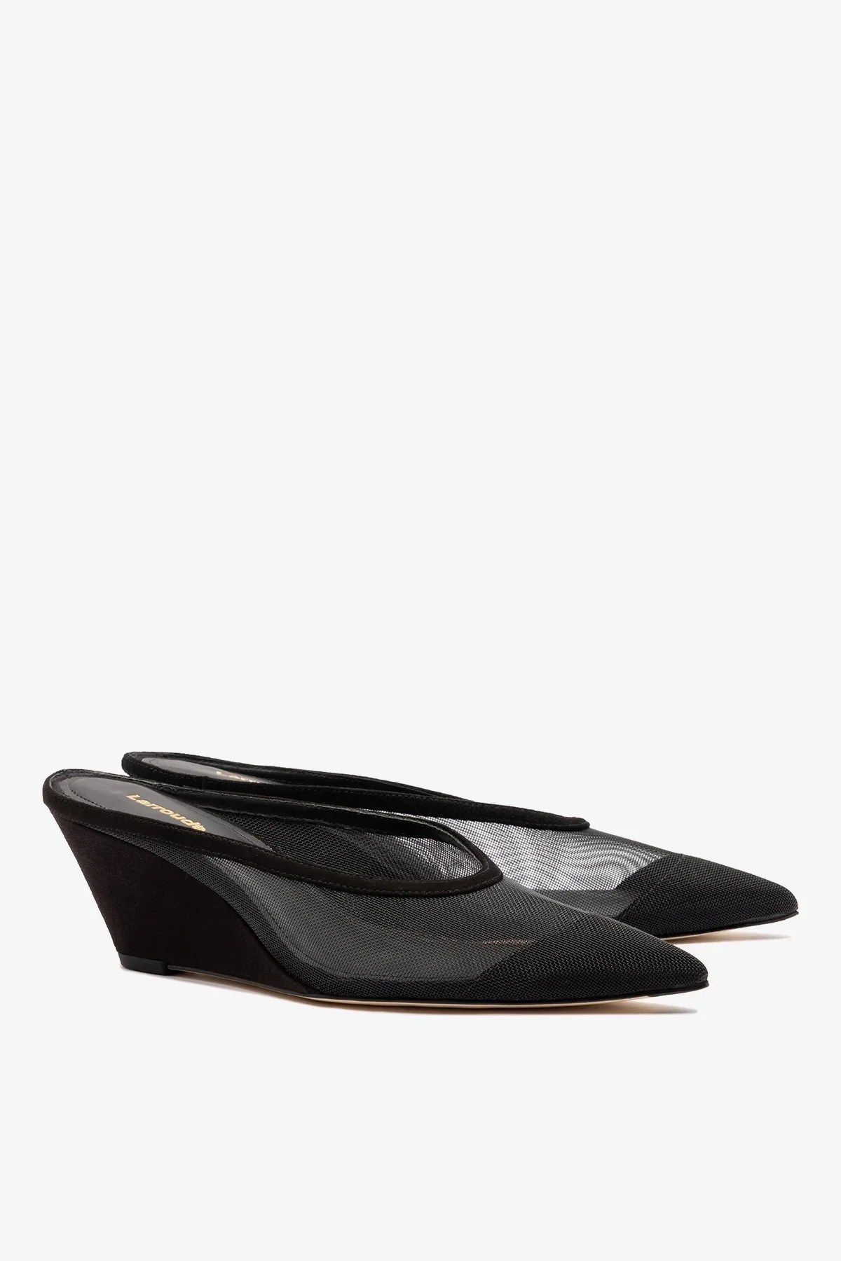 Loulou Mesh Mule Black | Larroude