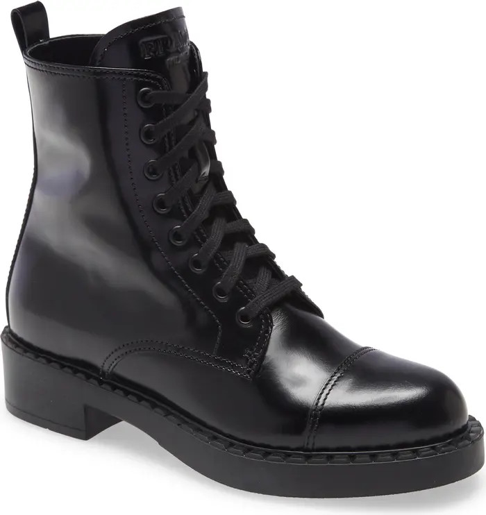 Chocolate Combat Boot (Women) | Nordstrom