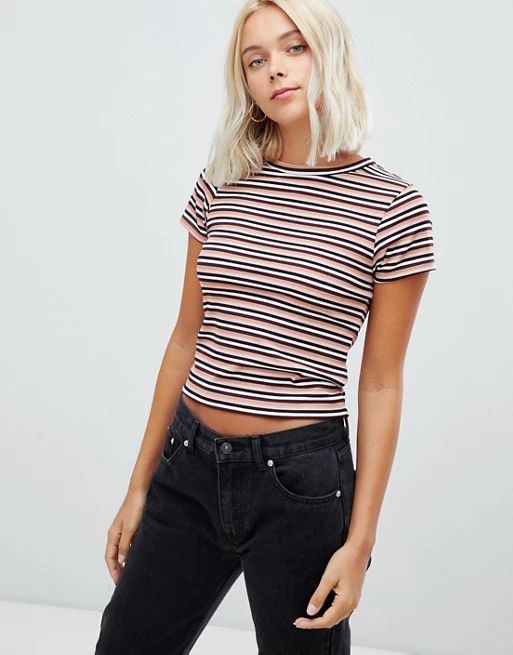 ASOS DESIGN skinny t-shirt in stripe rib | ASOS US